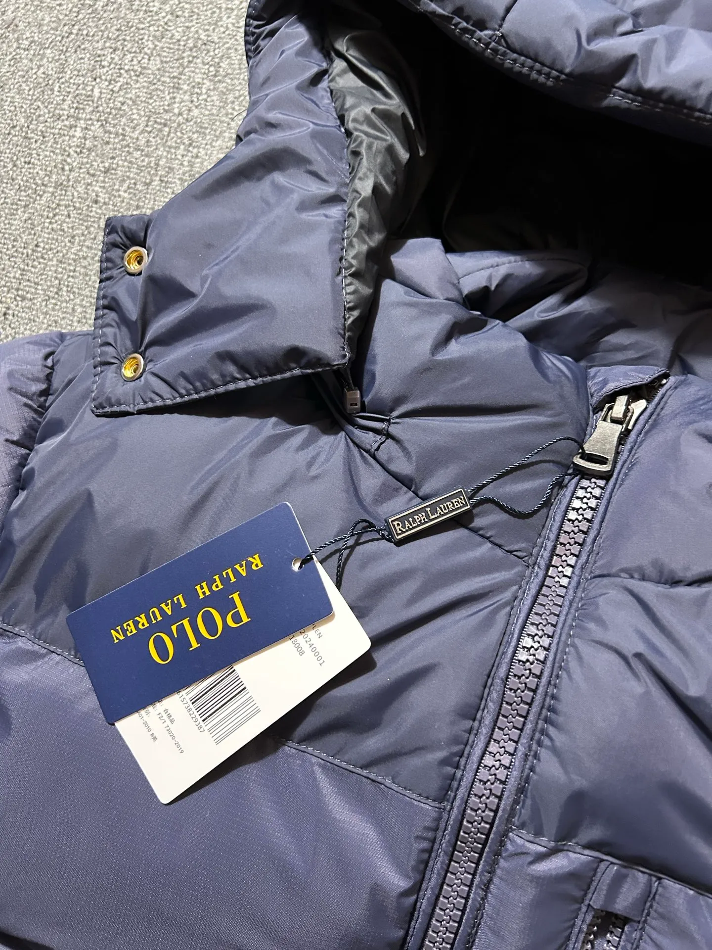 P430 000050 #FF2569 Polo Ralph Lauren FW25 logo down jacket with removable hood Size: M-XXL